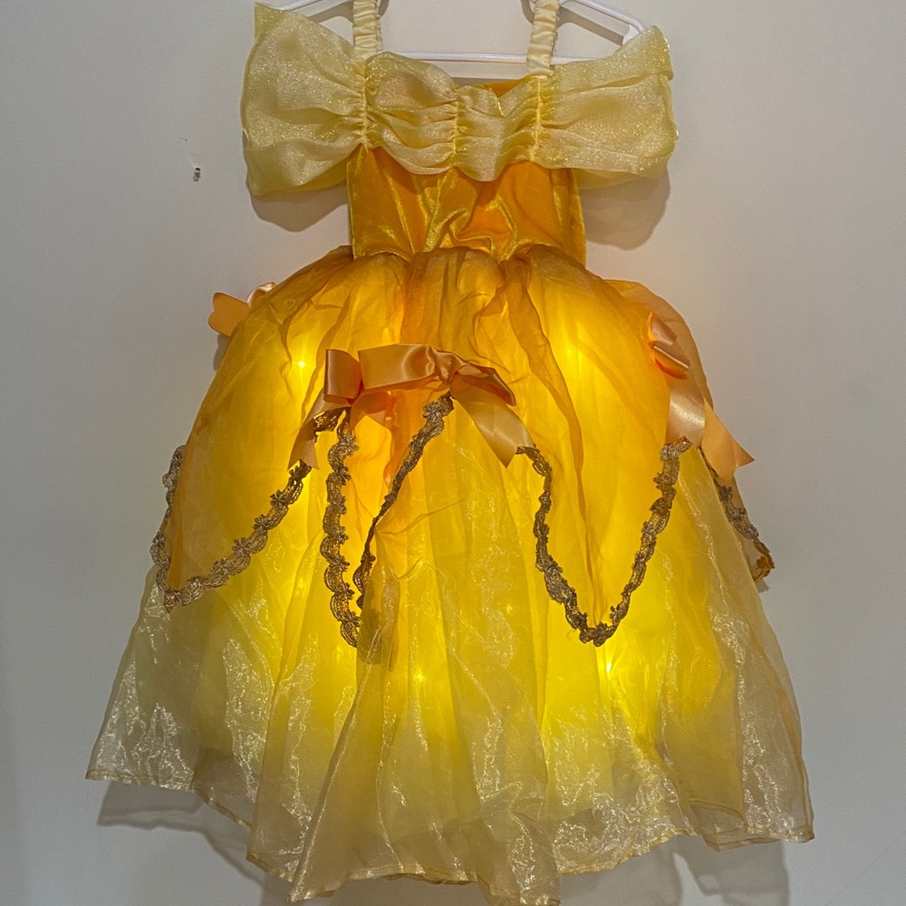 Light Up Gold Princess Costume for Kids
